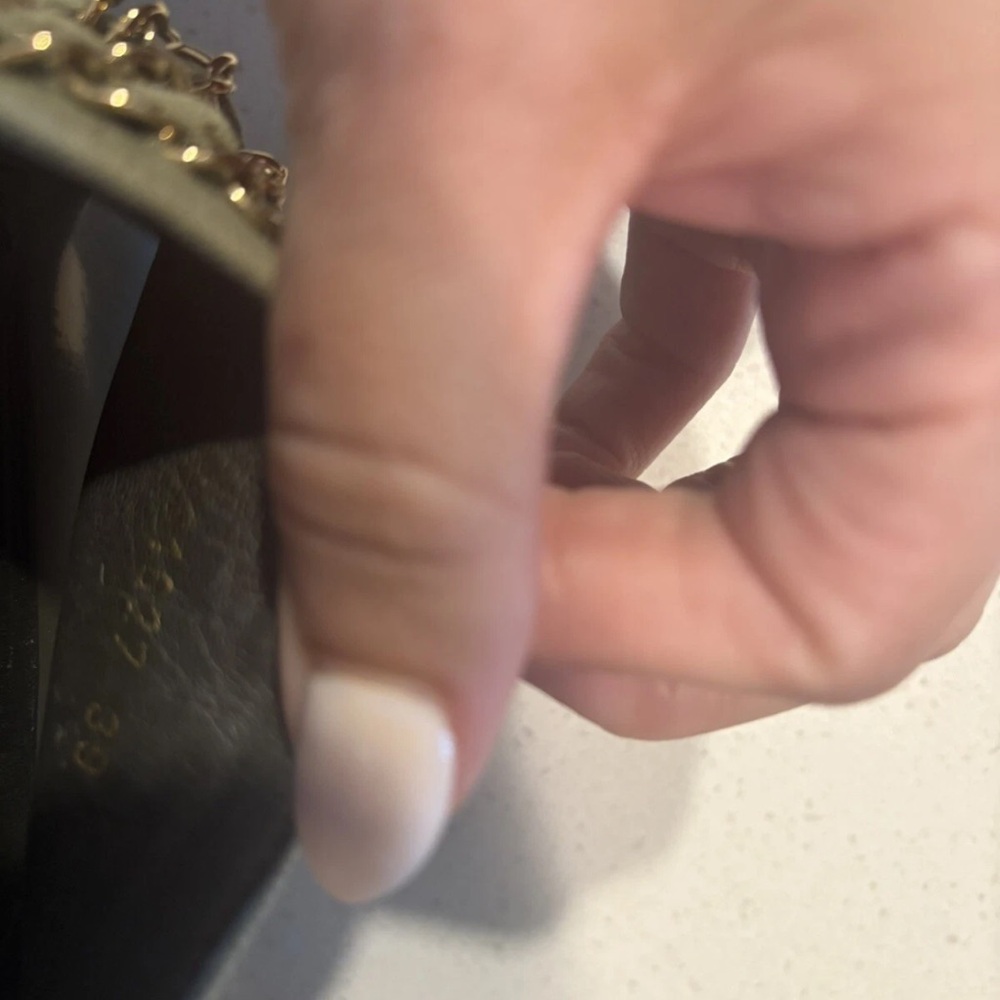 Chanel Women's Olive Green Chain-Trim Slide Sandals - Picture 7 of 7